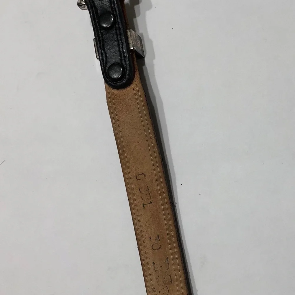 Nocona Leather Black 7/8 Width Belt Sz30 - Picture 5 of 6